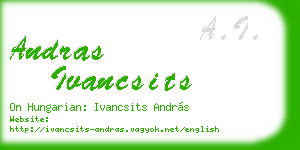 andras ivancsits business card